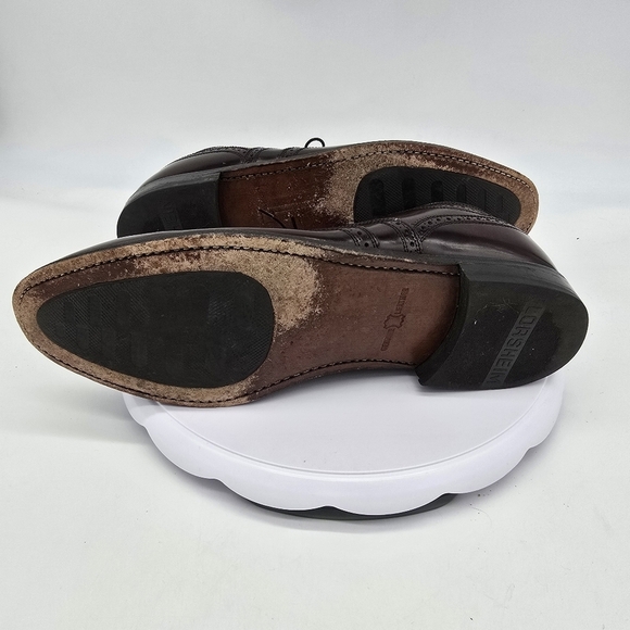 Florsheim Shoes Men's 11D Wingtip Oxford Polished Leather Thick Sole - Picture 4 of 10